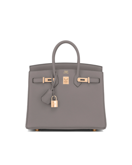Elegant Hermès Birkin Bag - Pewter 25cm