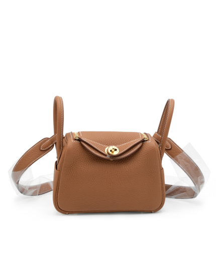 Elegant Hermès Etoupe Clemence Lindy