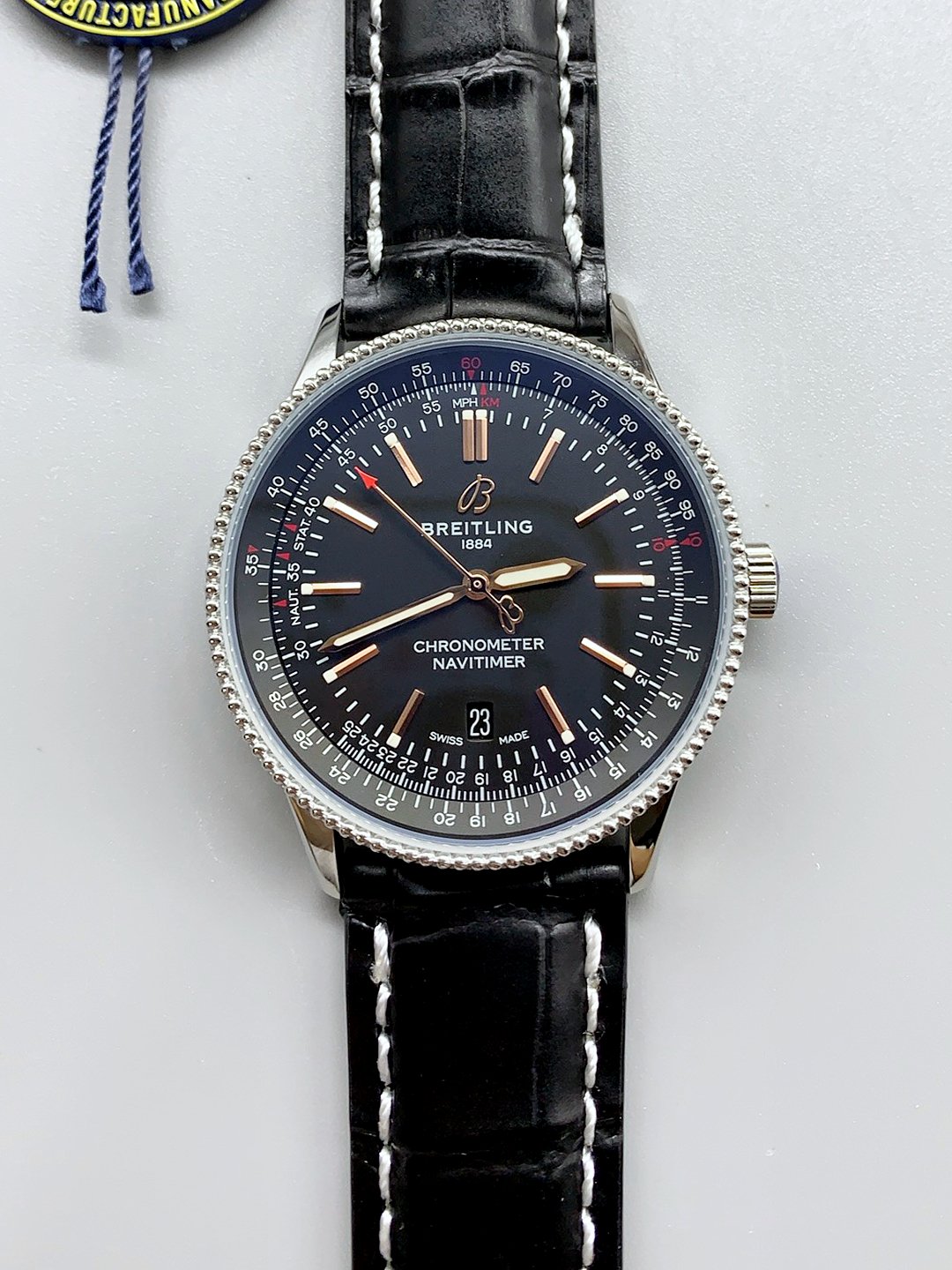Breitling Navitimer 1 Automatic in Black Dial - Leather Strap (1;1Super Clone)
