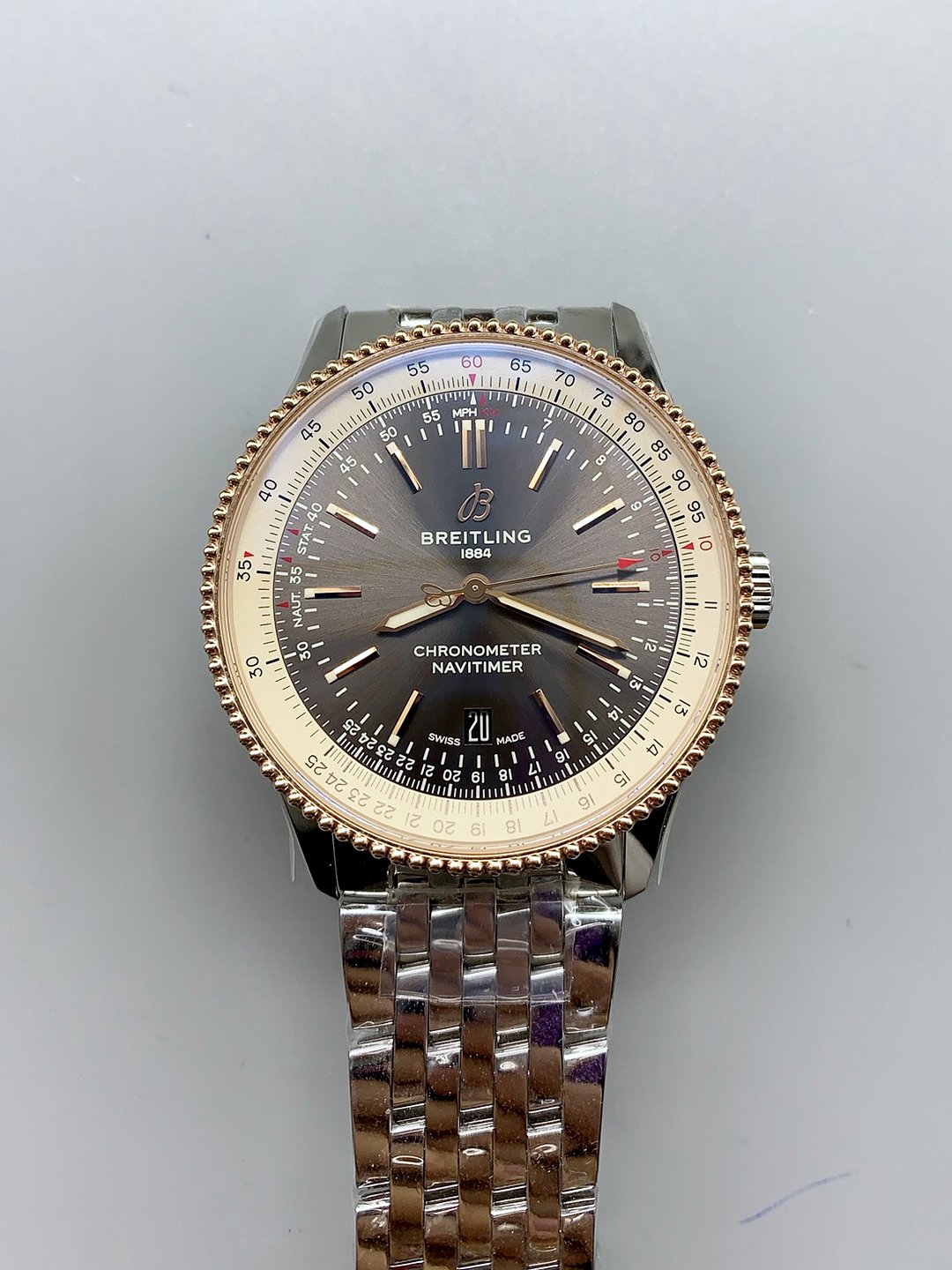 Breitling Navitimer 1 Automatic Watch in Grey Dial - Steel Strap(1:1Super Clone)