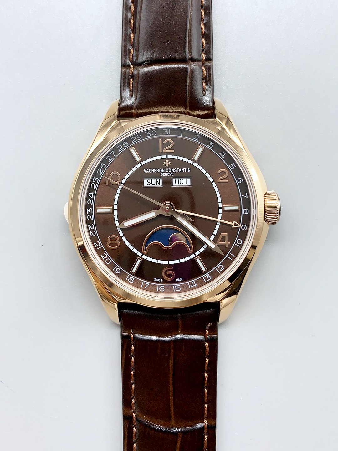 Vacheron Constantin Fiftysix Edition Rose Gold Watch 904L Steel Black Dial(1:1Super Clone)