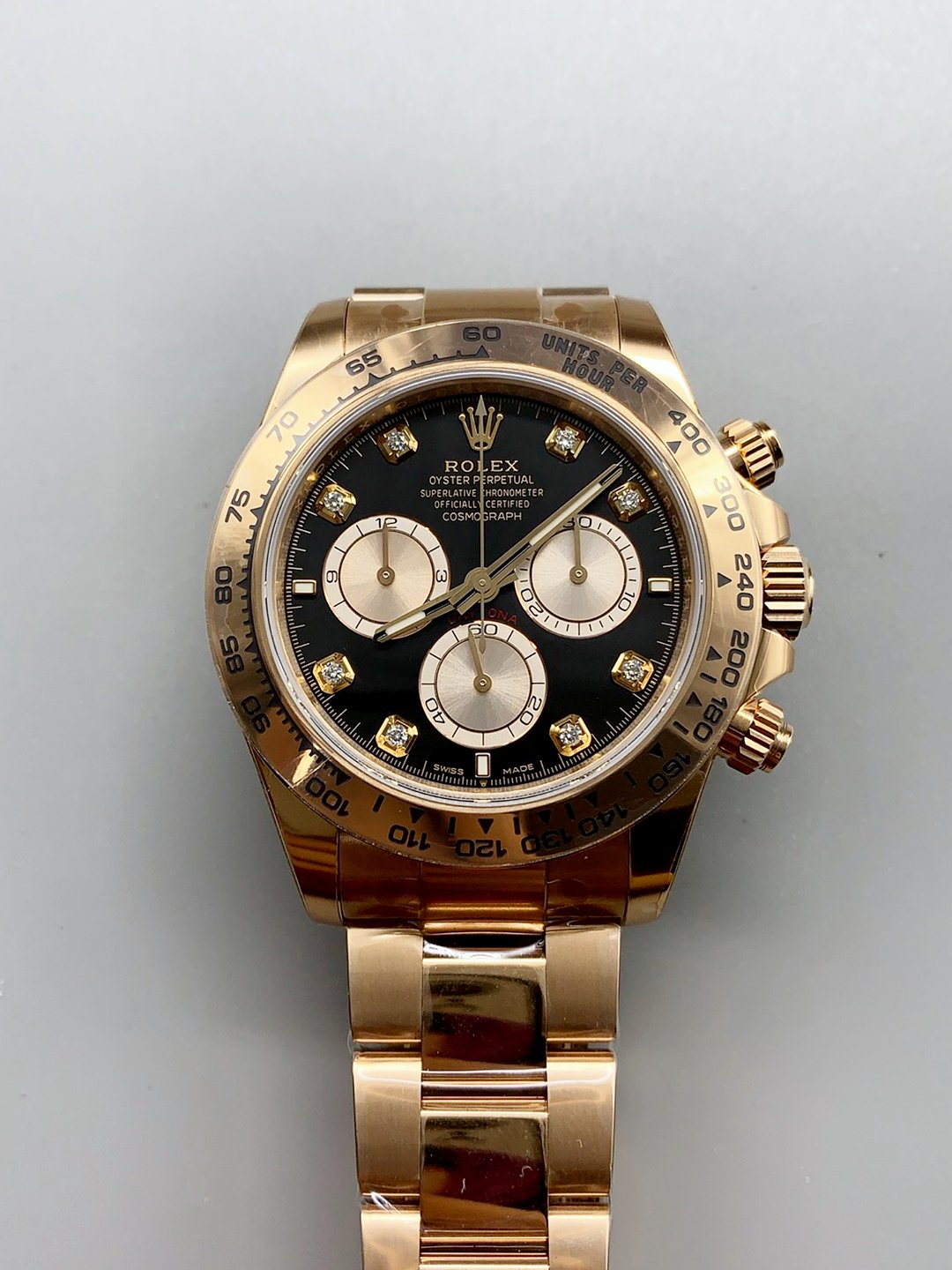 Rolex Daytona Black Dial Rose Gold Model 116509(1;1Super Clone)