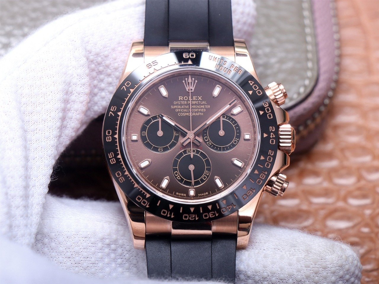 ROLEX DAYTONA 116515LN EVEROSE CERACHROM ORIGINAL CAL.4130